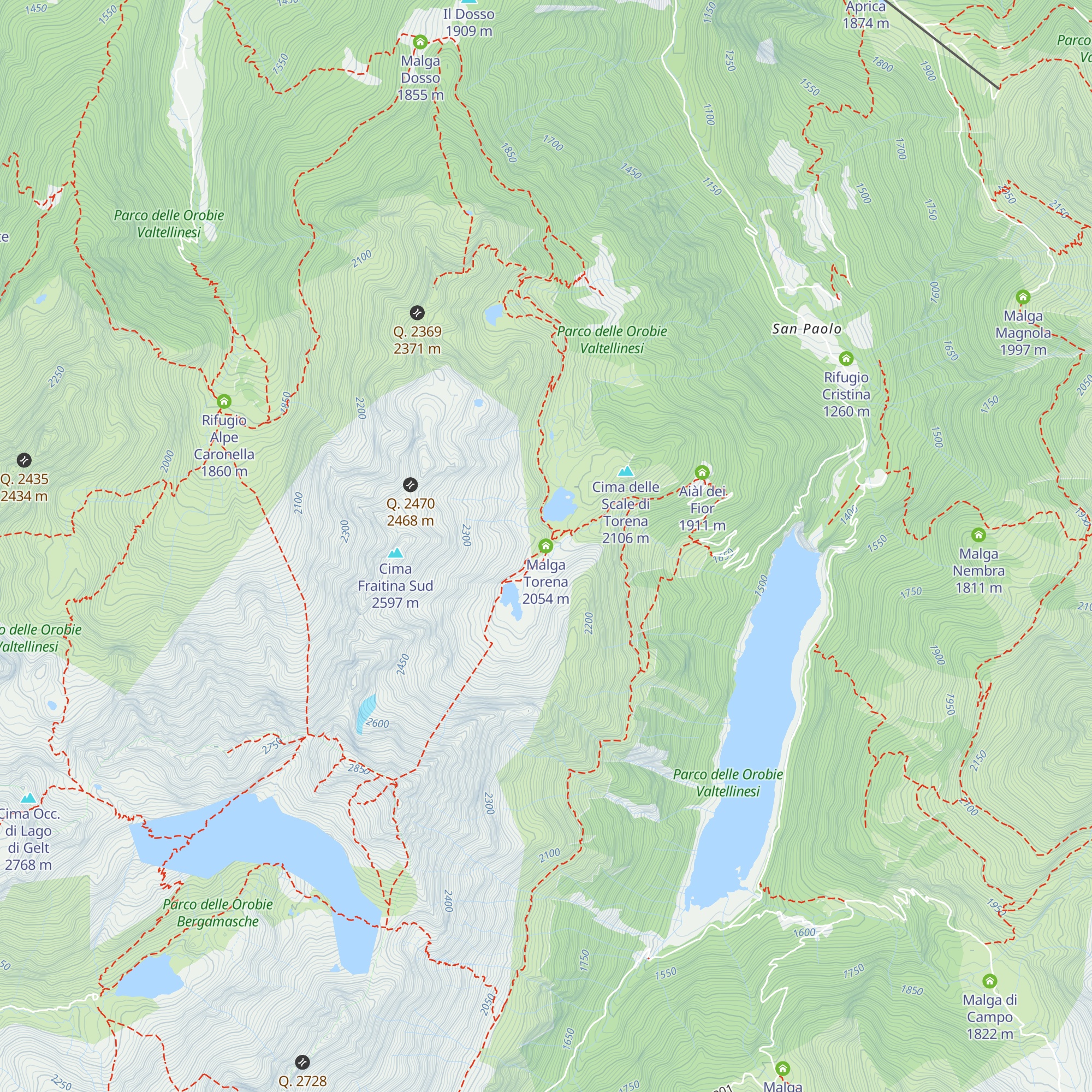 Malga Torena map