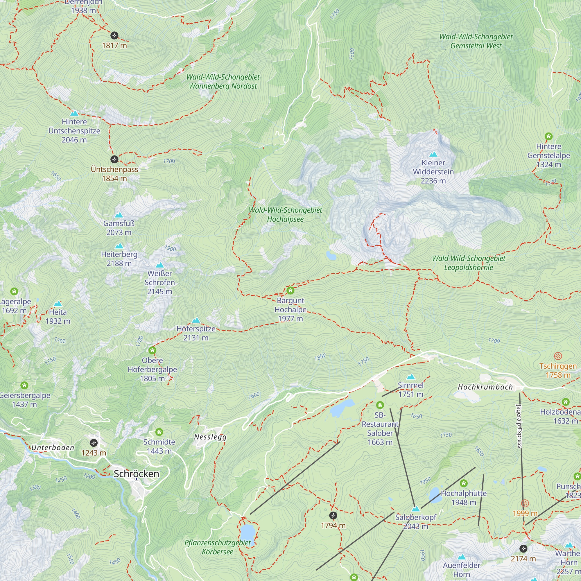 Bärgunt Hochalpe map