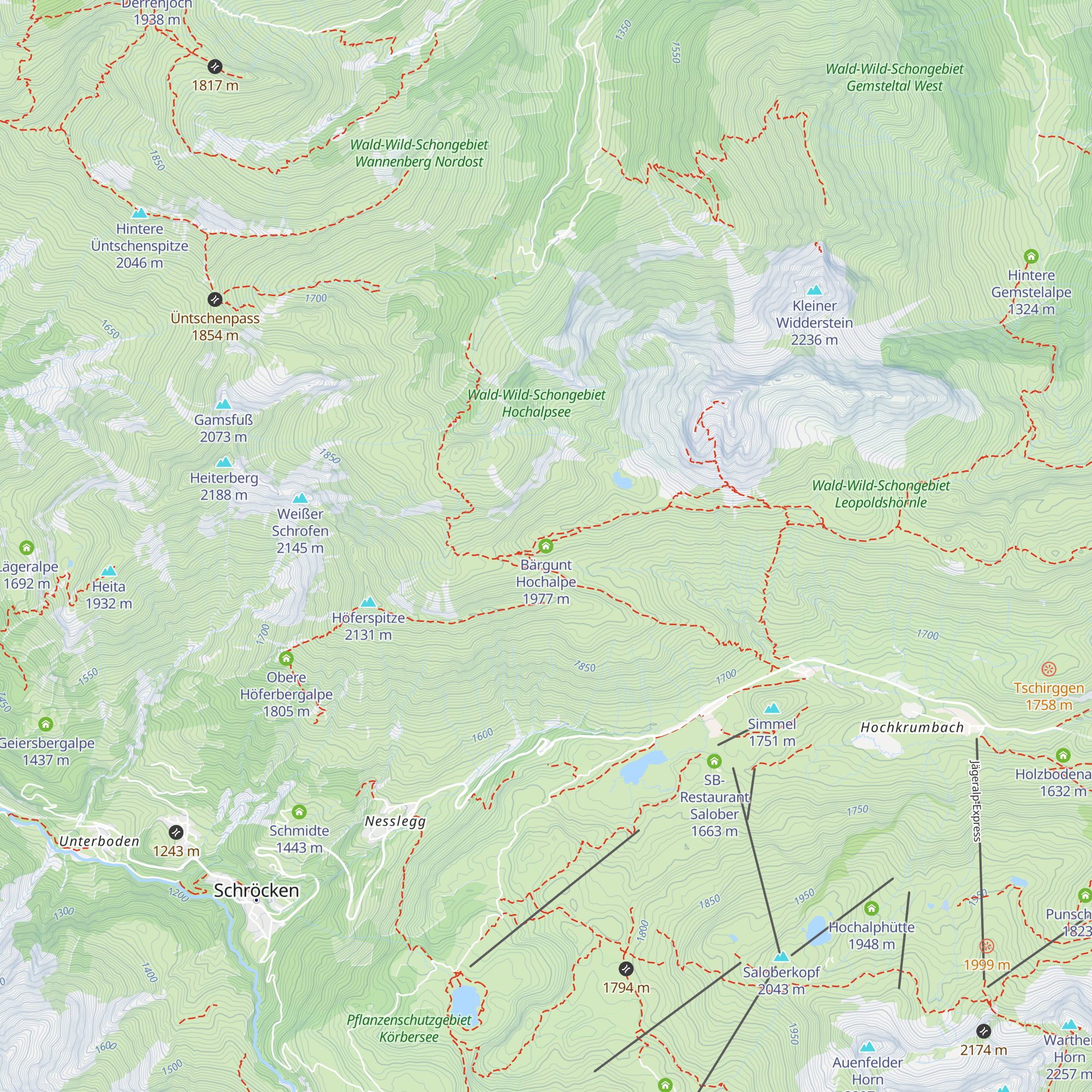 Bärgunt Hochalpe map