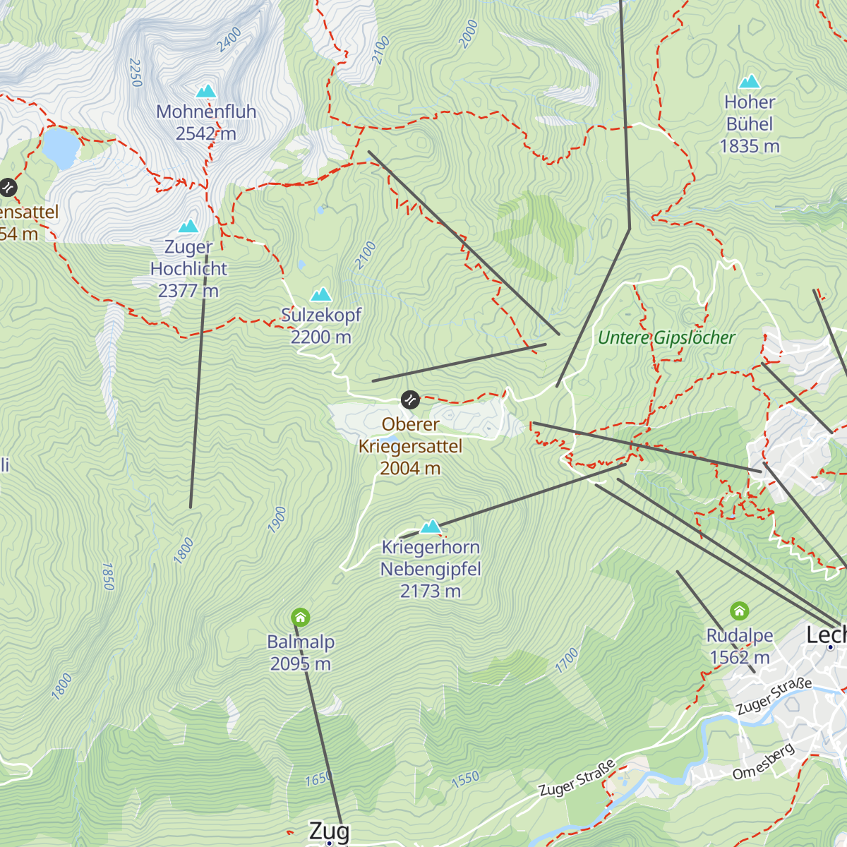 Kriegeralpe map