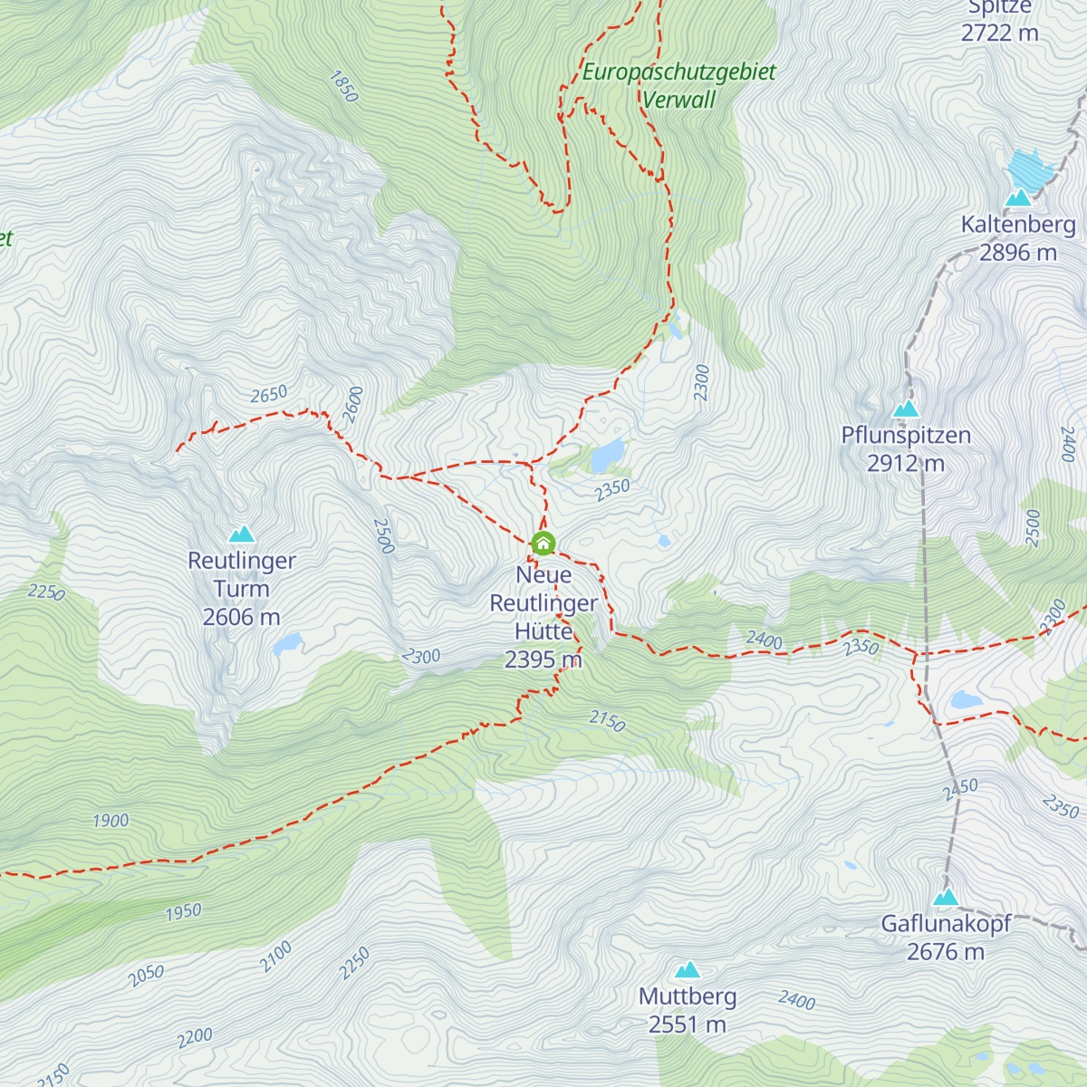 Neue Reutlinger Hütte map