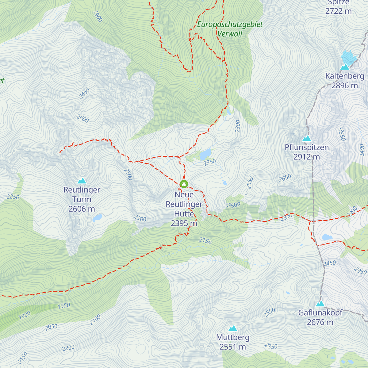 Neue Reutlinger Hütte map