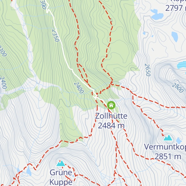 Map of Wiesbadener Hütte