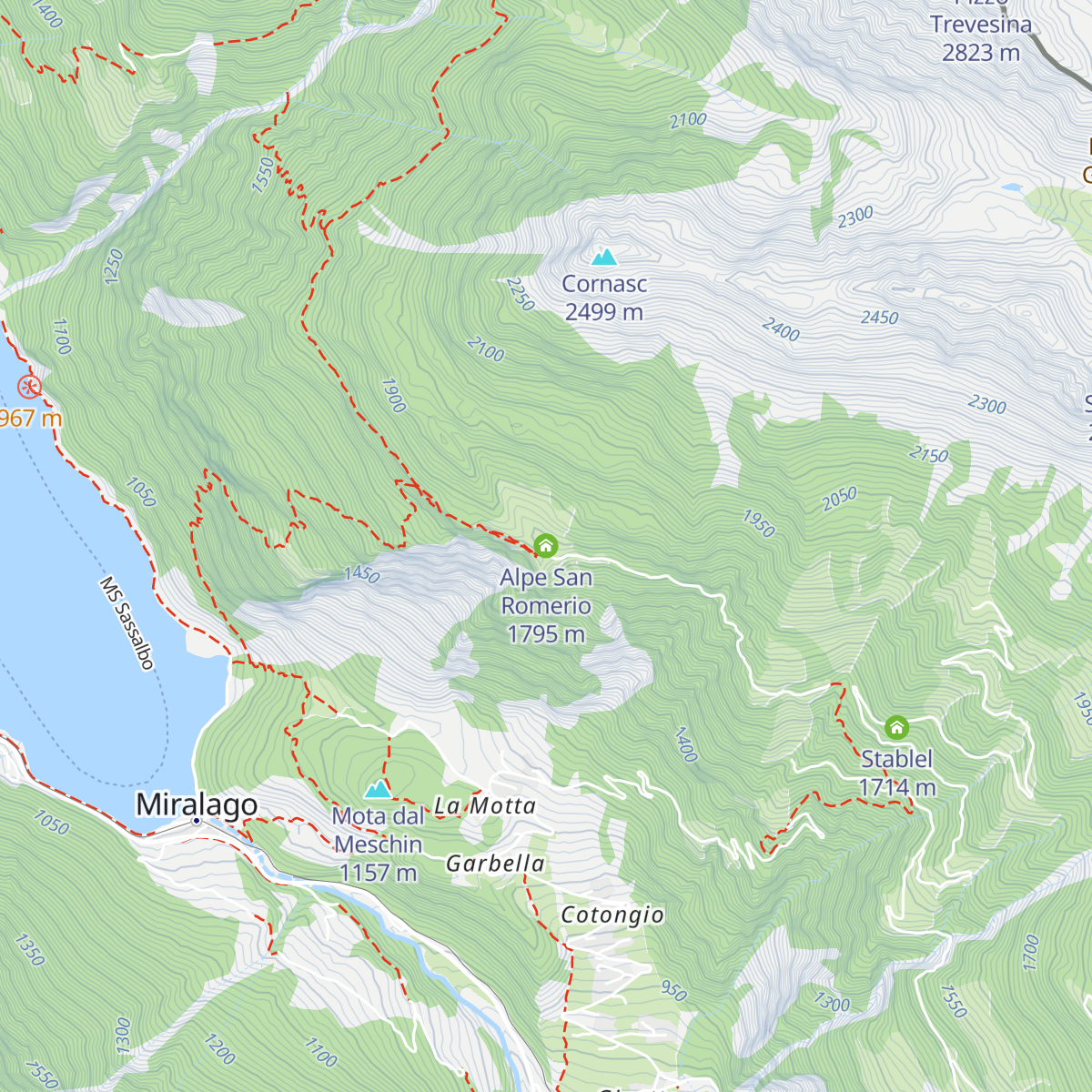 Alpe San Romerio map