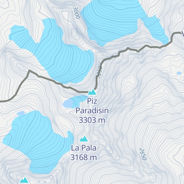 Map of Piz Paradisin