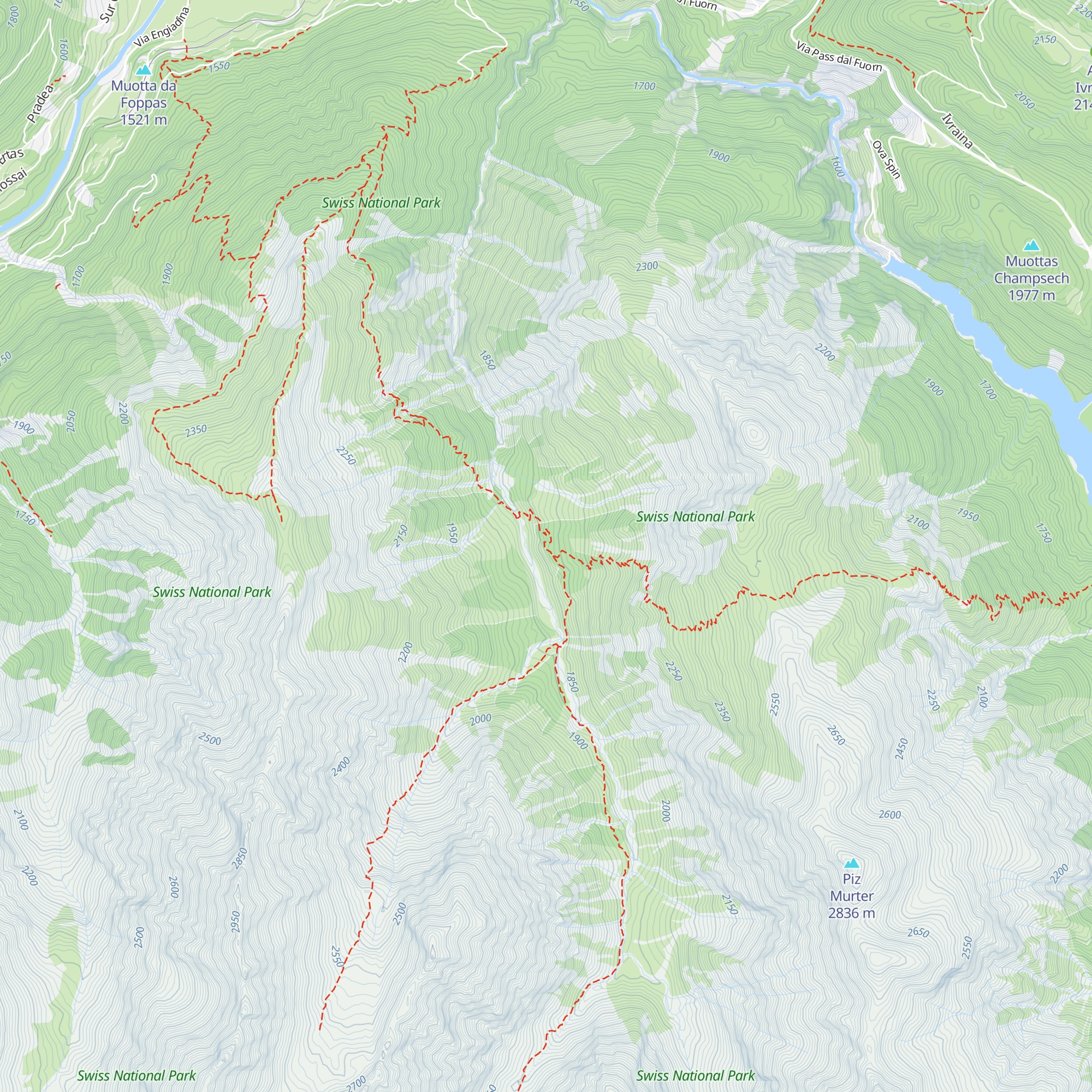 Chamanna Cluozza map