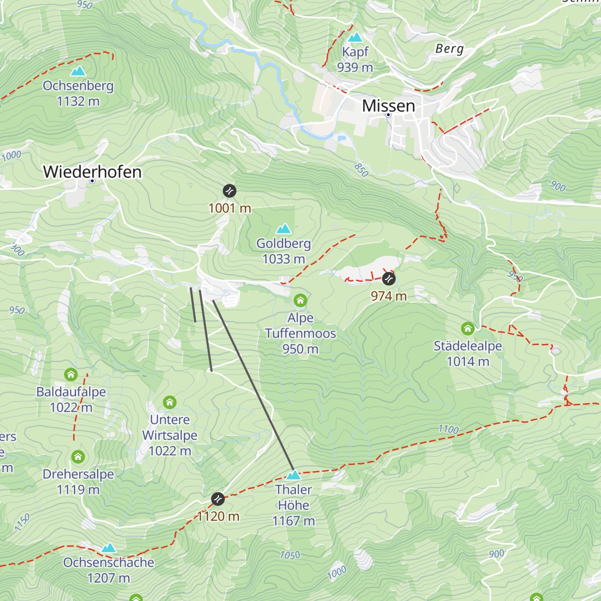 Alpe Tuffenmoos map