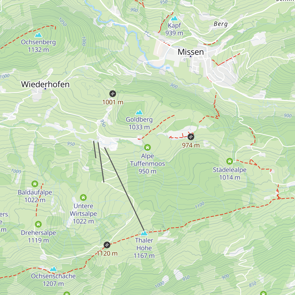 Alpe Tuffenmoos map