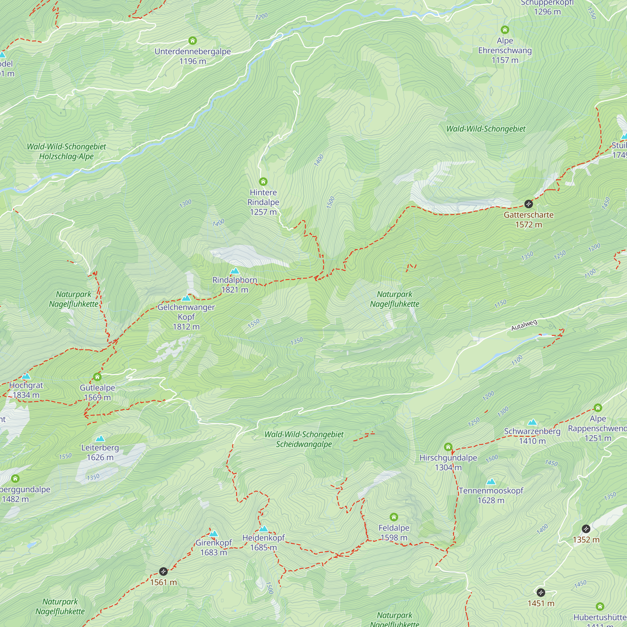 Vordere Rindalpe map