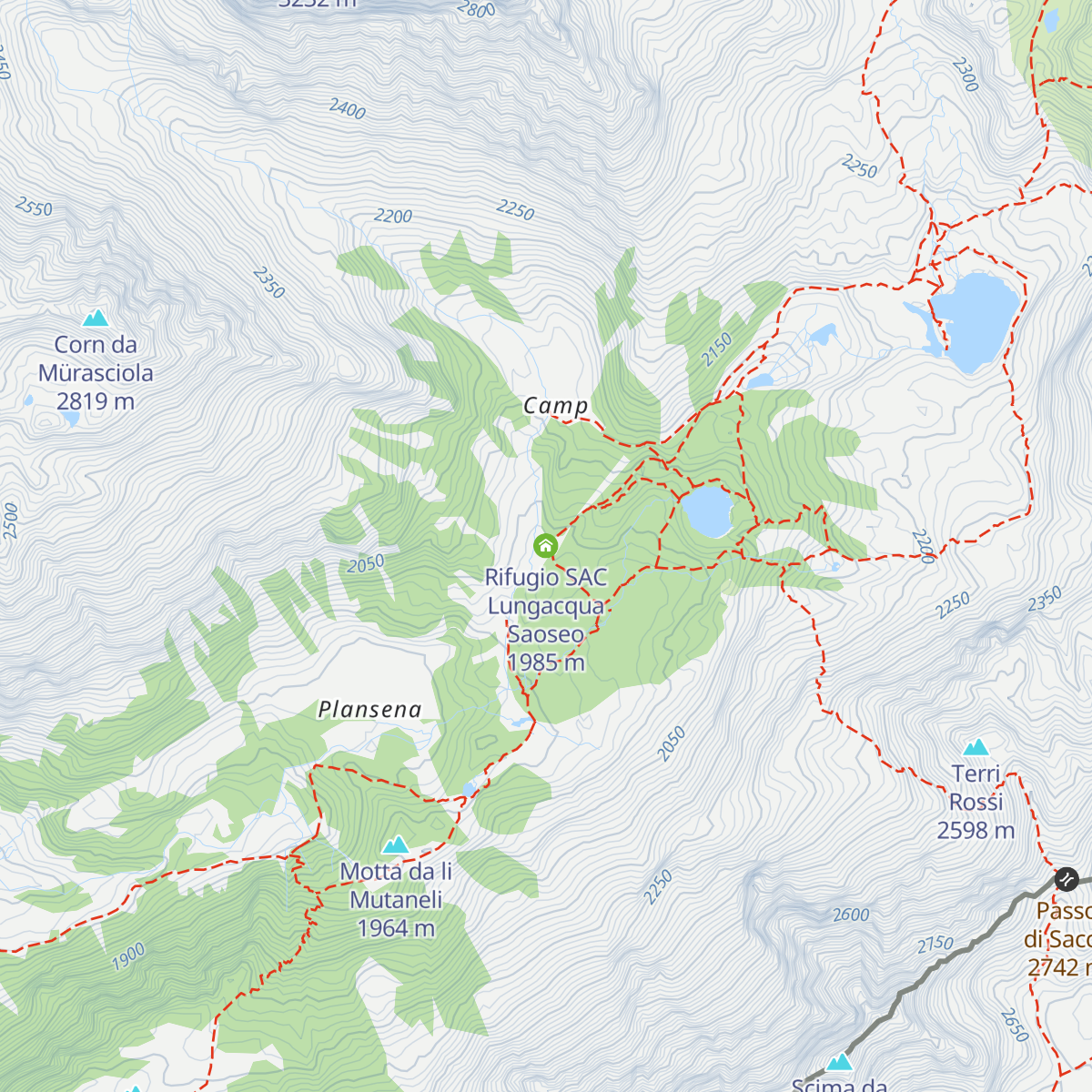 Rifugio SAC Lungacqua Saoseo map