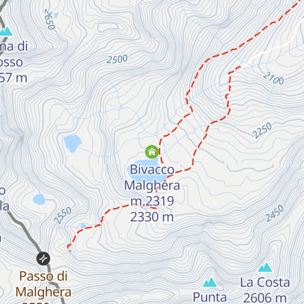 Map of Bivacco Malghera m.2319