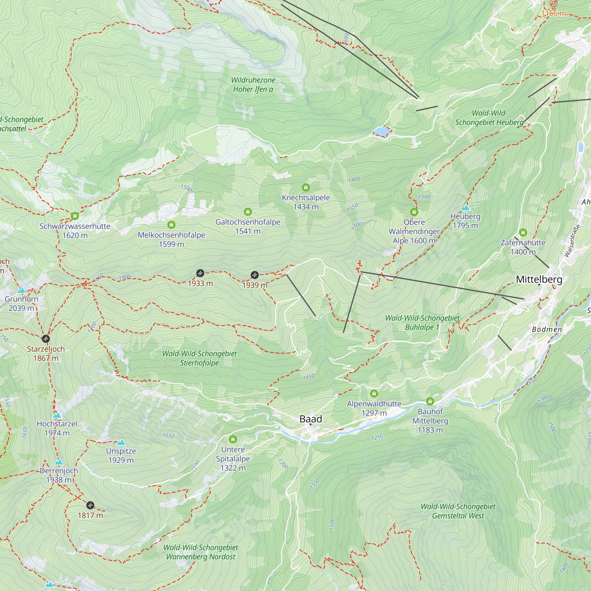 Obere Lüchlealp map