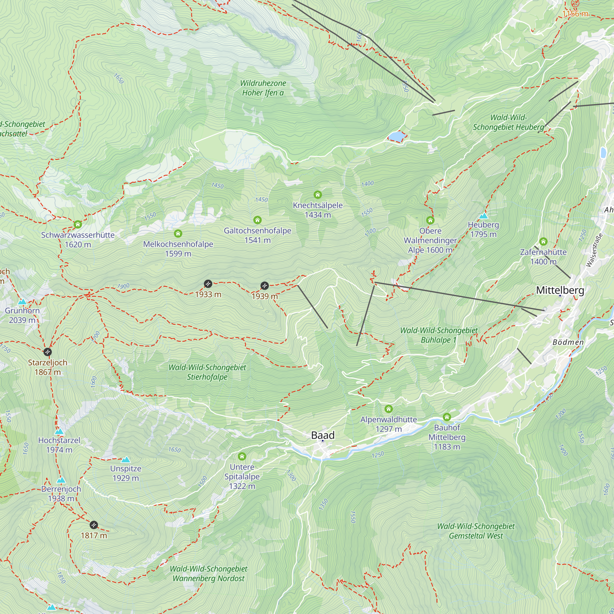 Obere Lüchlealp map