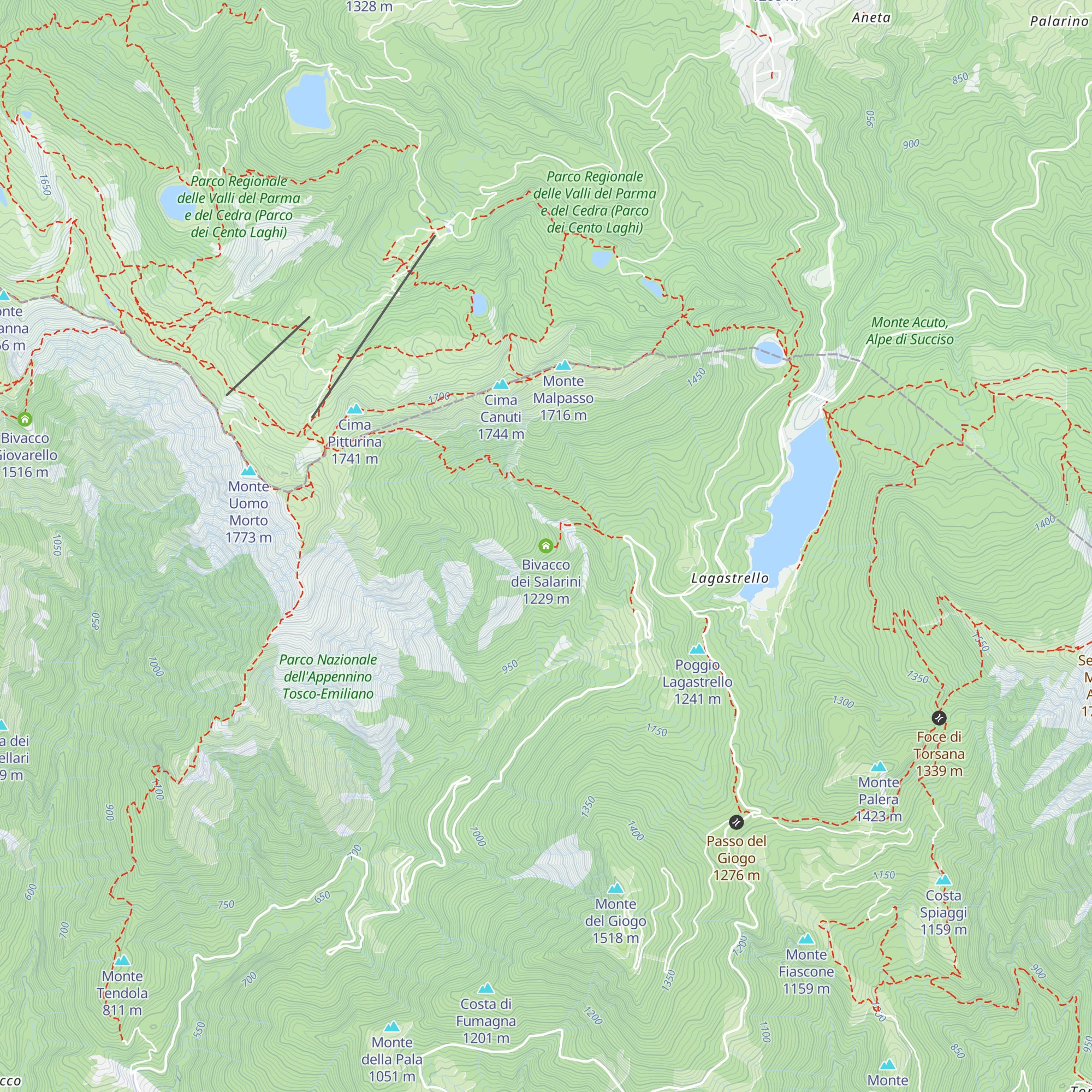 Bivacco dei Salarini map