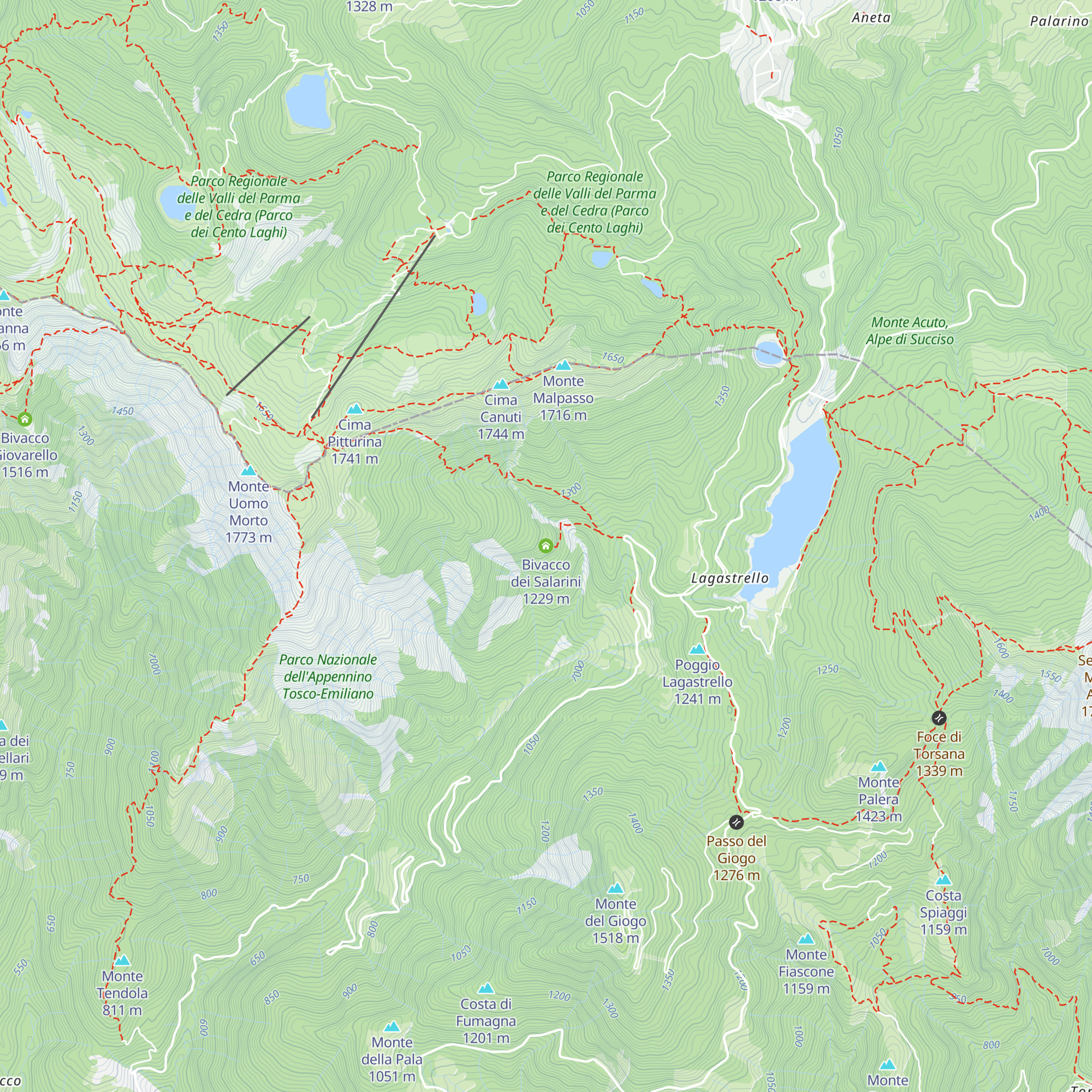 Bivacco dei Salarini map