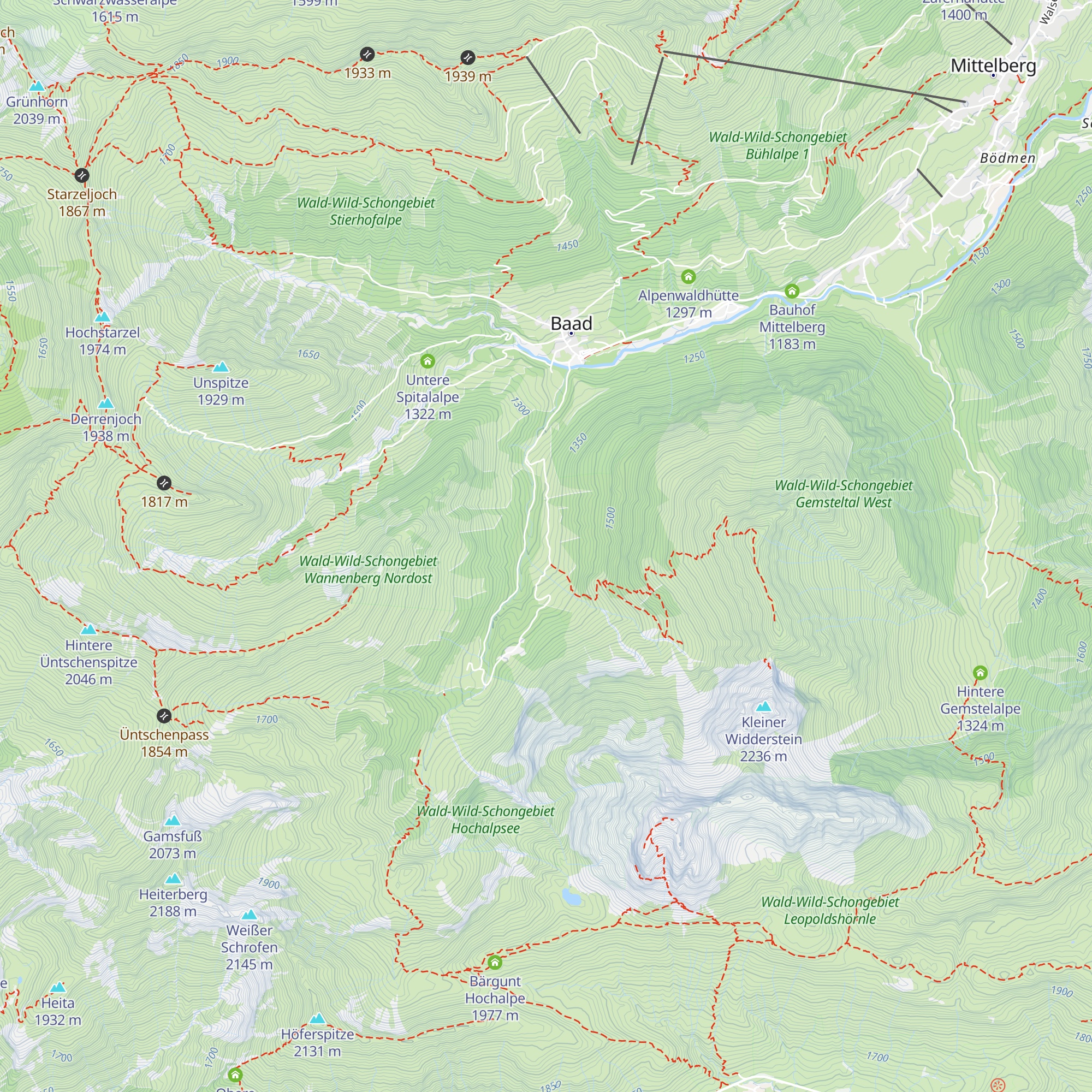 Innere Widdersteinalpe map