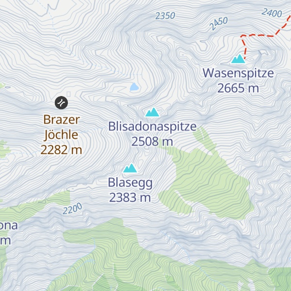 Map of Blisadonakopf