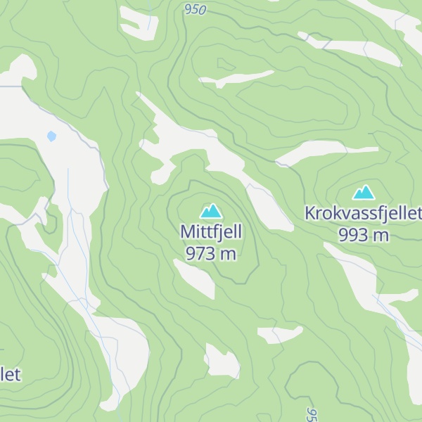 Map of Mittfjell