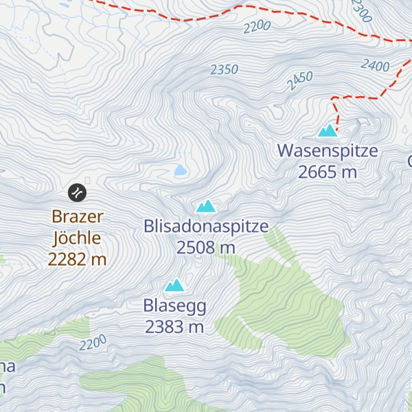 Map of Blisadonaspitze