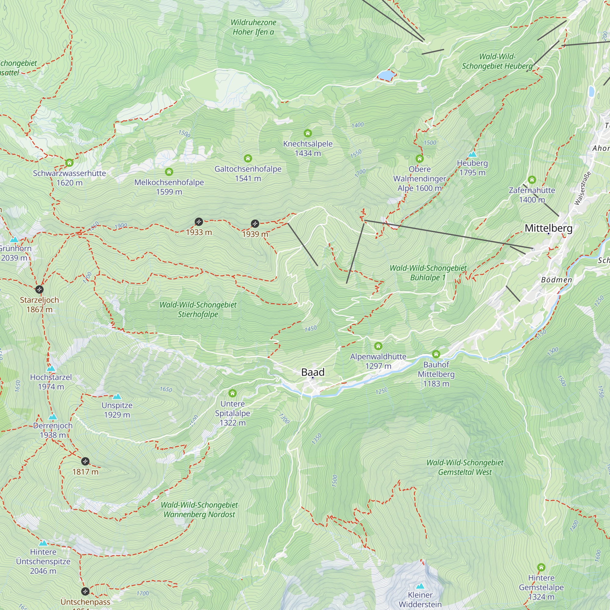 Untere Lüchle Alp map