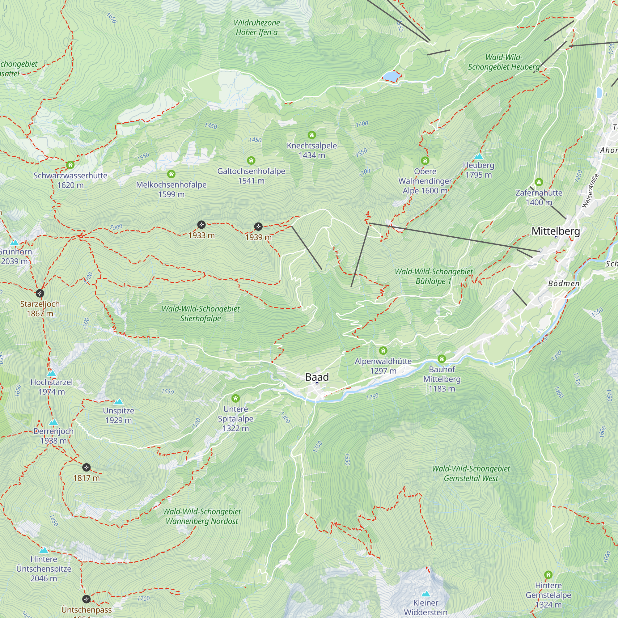 Untere Lüchle Alp map