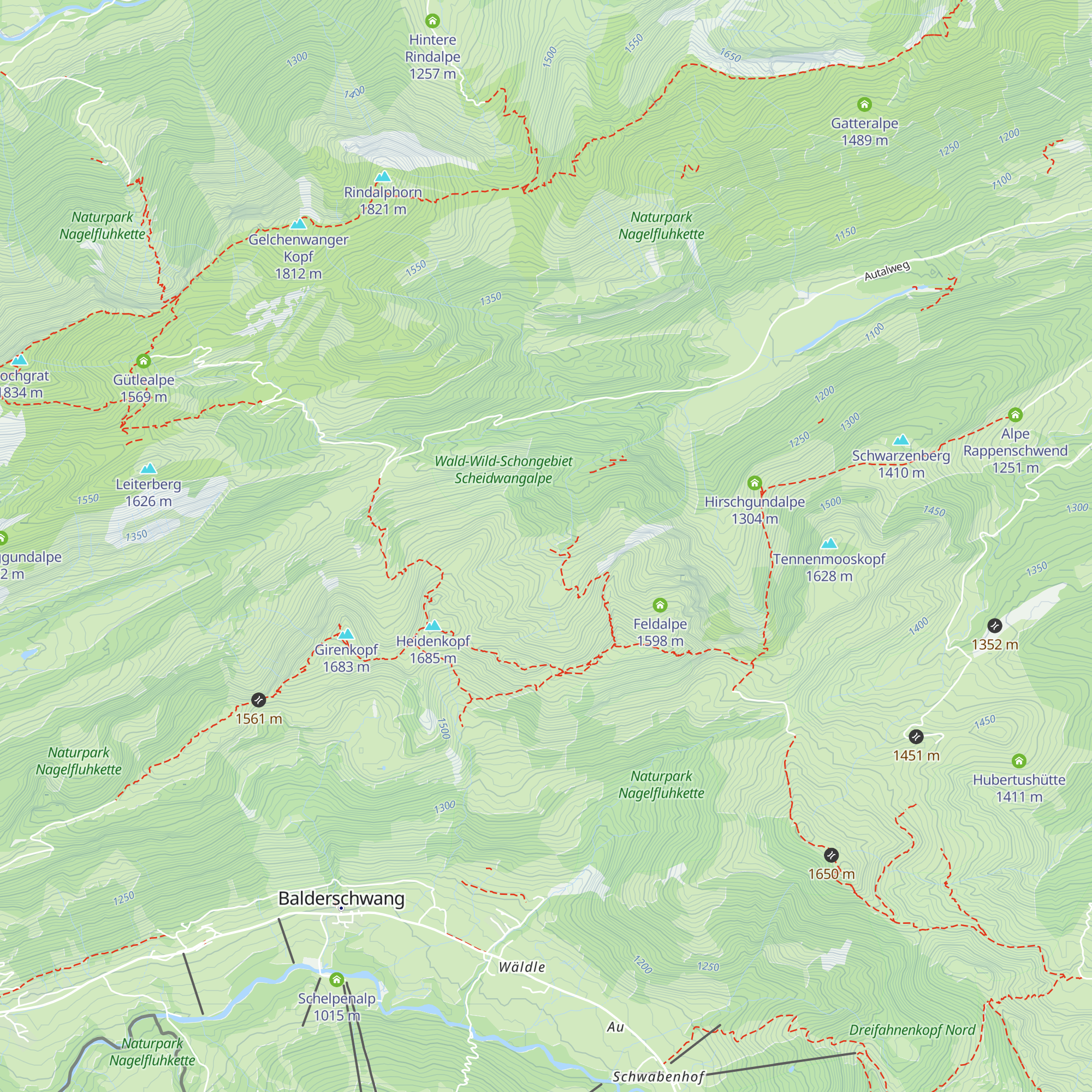 Untere Siplinger Alpe map