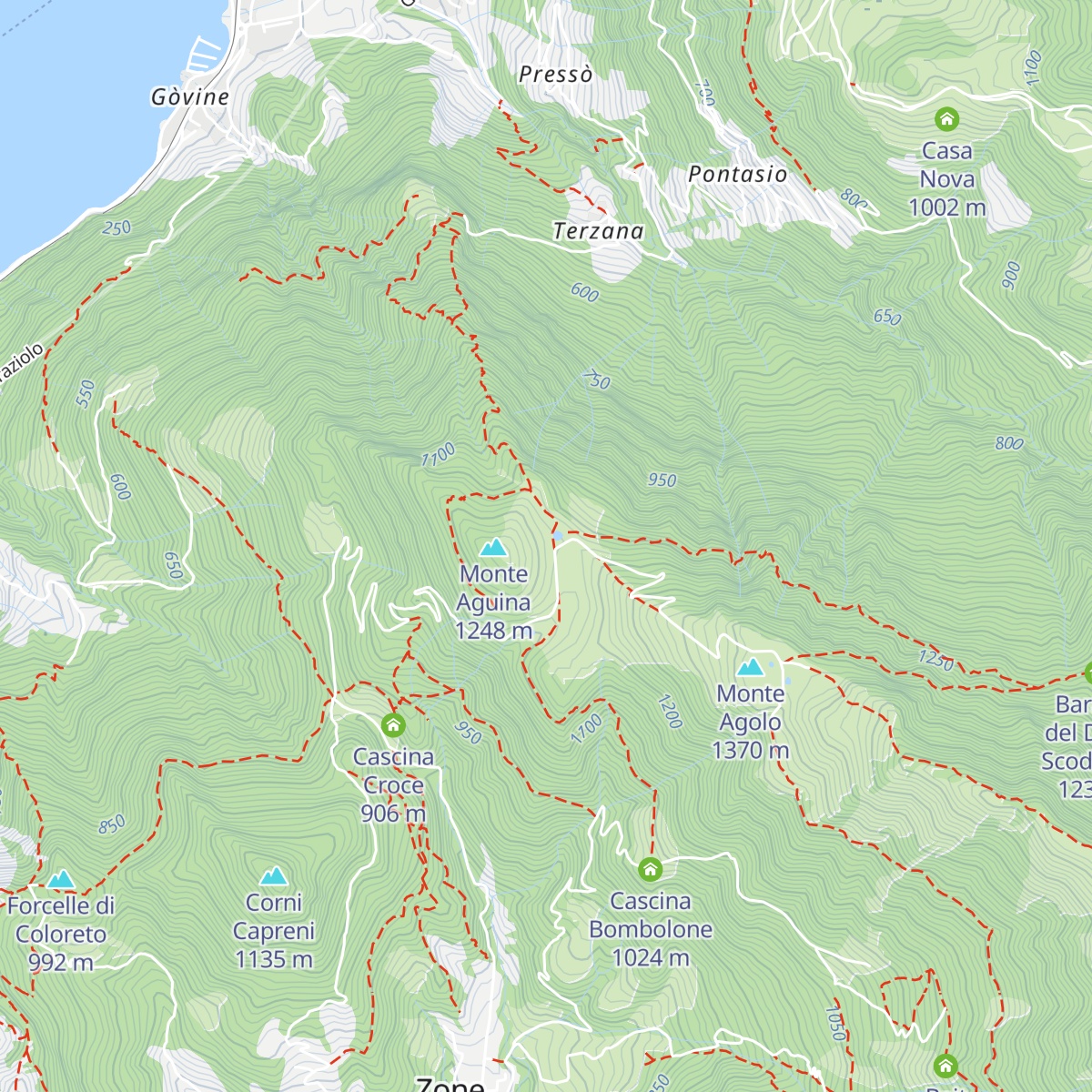 Malga Aguina map