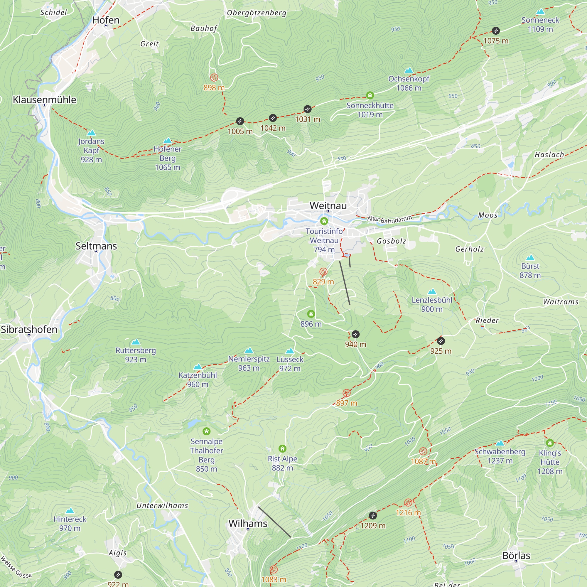 Frommknecht's Alpe map