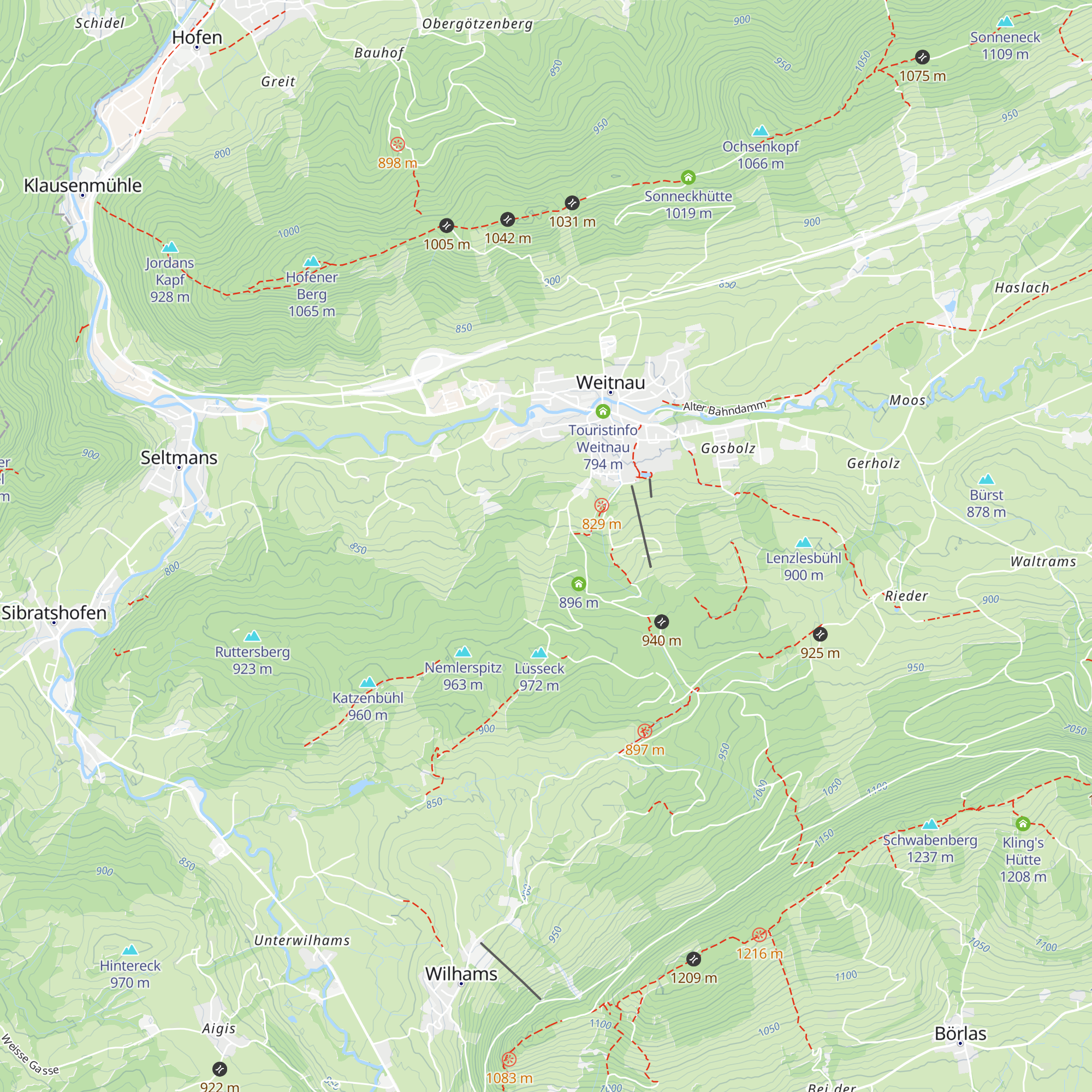 Frommknecht's Alpe map