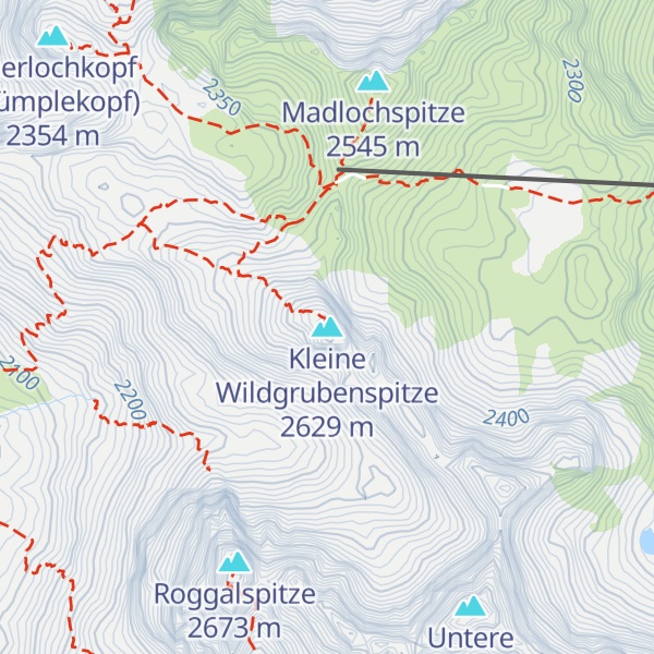 Map of Kleine Wildgrubenspitze