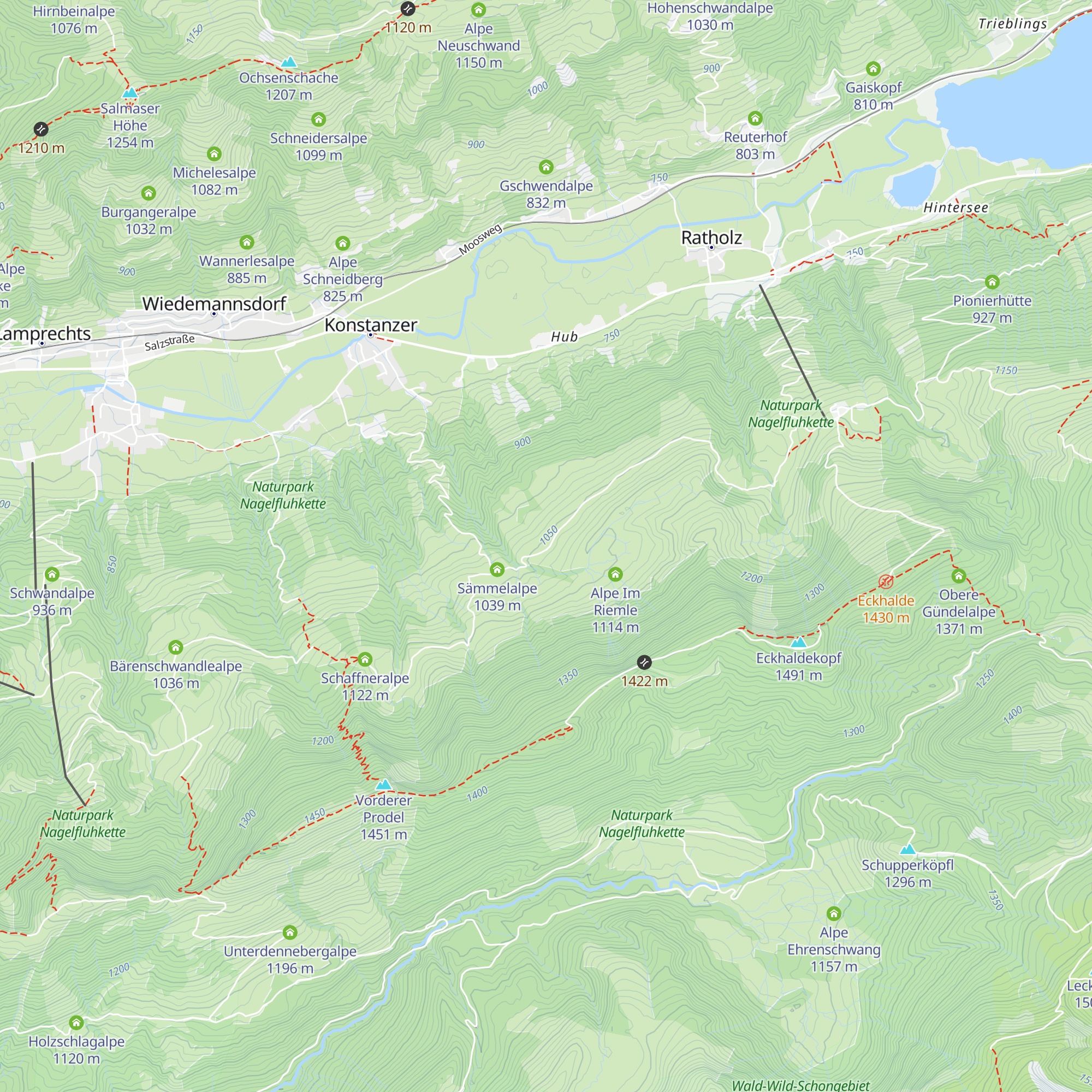Huberschwändlealpe map