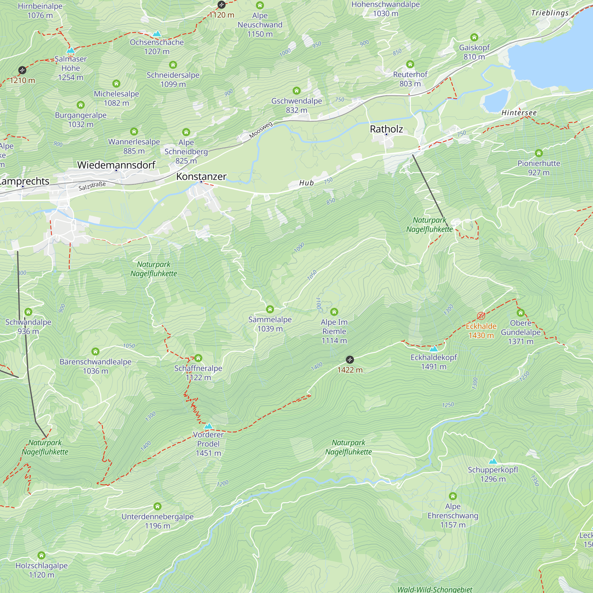 Huberschwändlealpe map