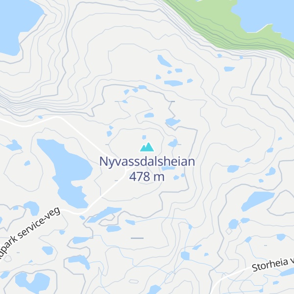 Map of Nyvassdalsheian