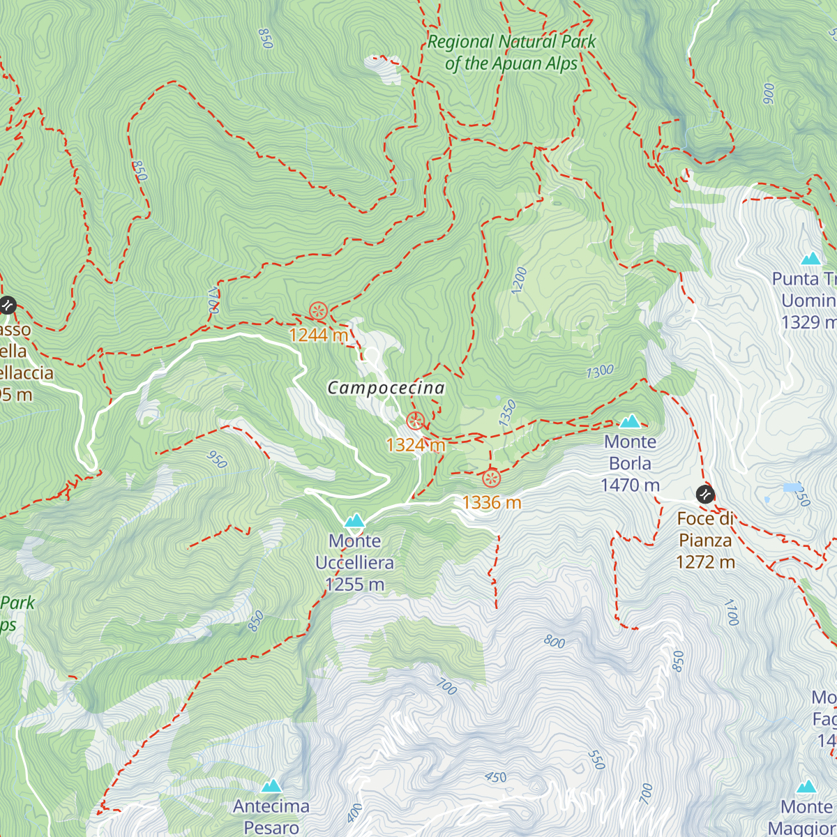 Rifugio Carrara map