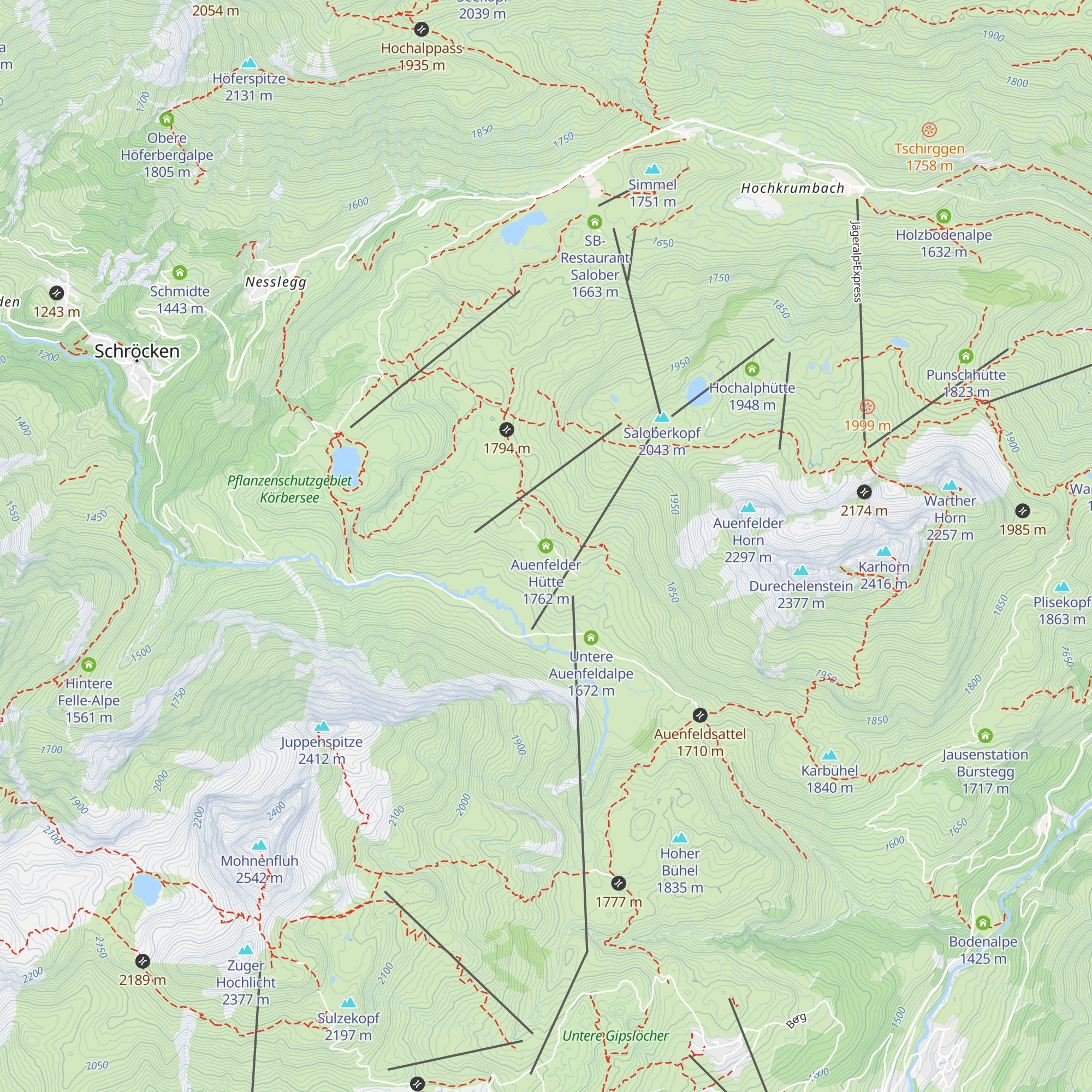 Auenfelder Hütte map