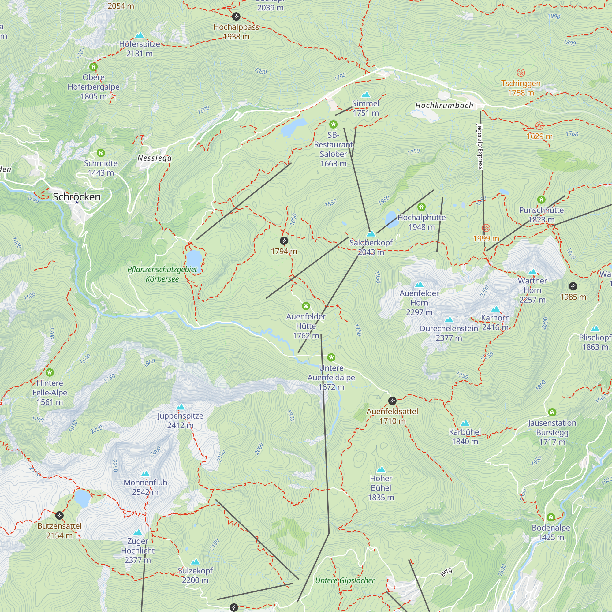 Auenfelder Hütte map