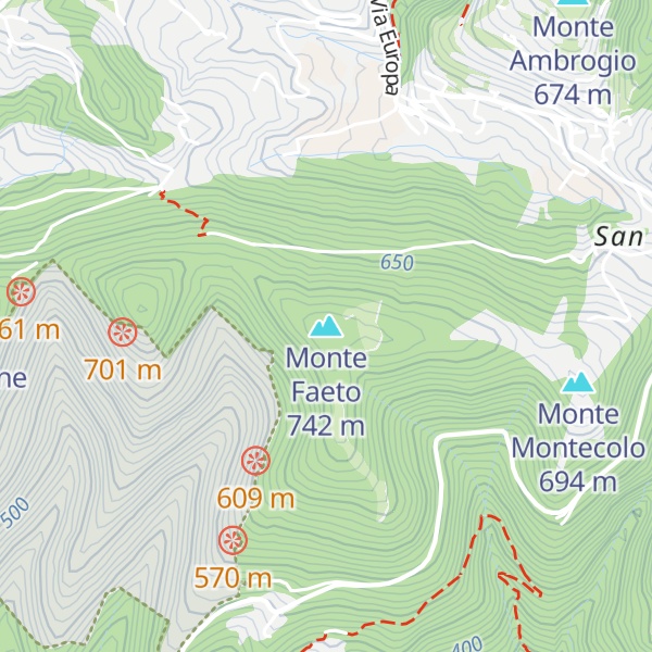 Map of Monte Faeto