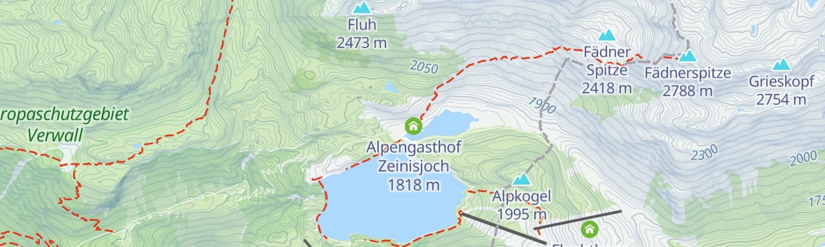Map of the start of G.15 Breitspitze