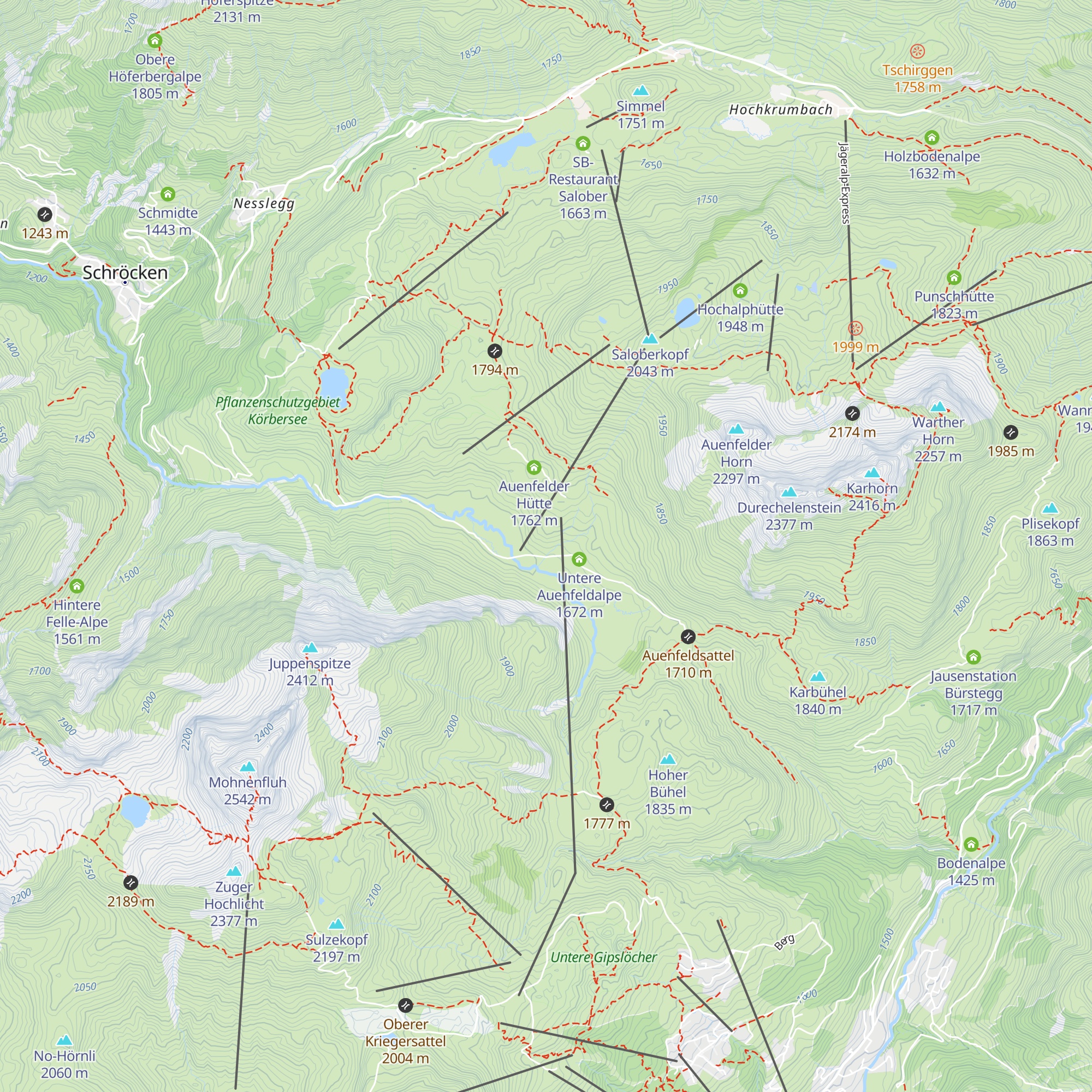 Untere Auenfelder Hütte map