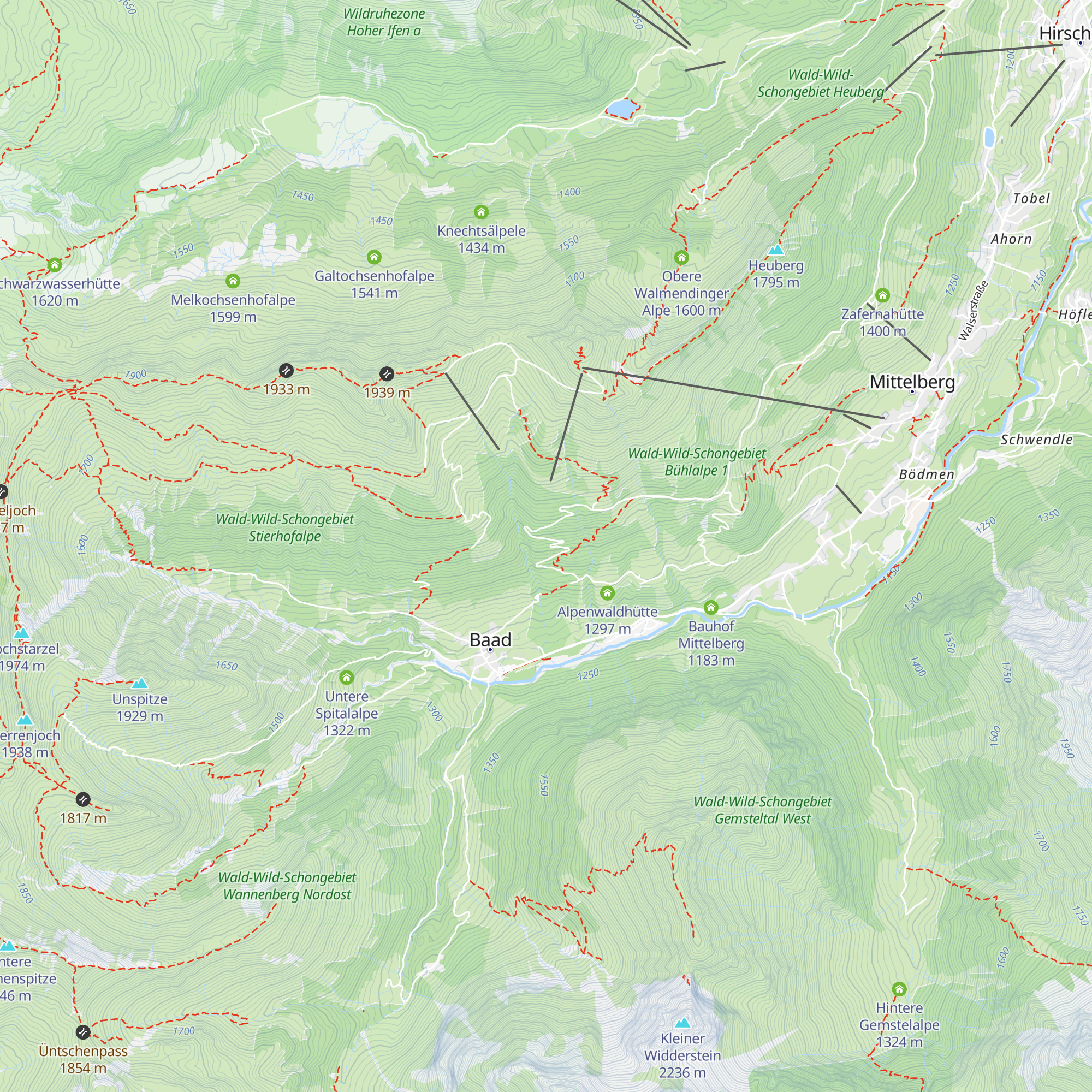 Hennen-Alp map