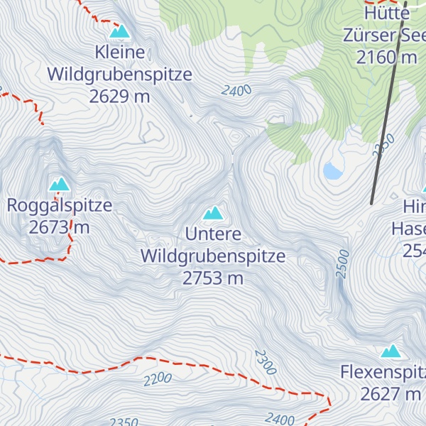 Map of Untere Wildgrubenspitze