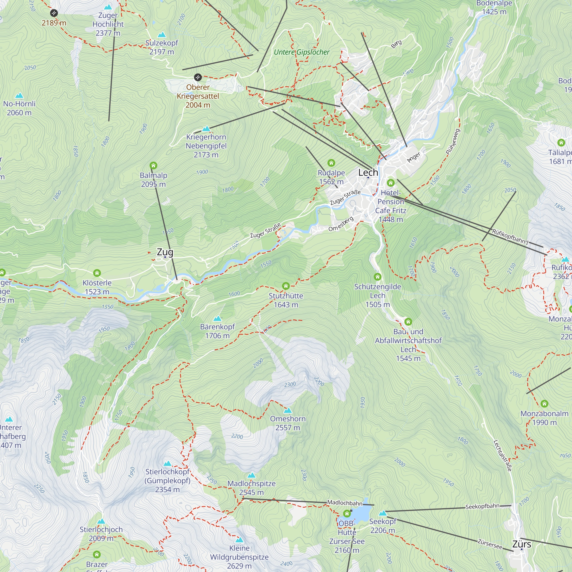 Stutzhütte map