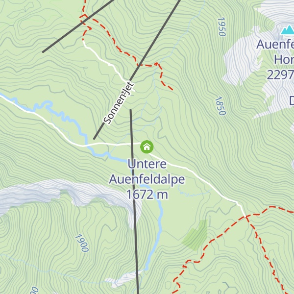 Map of Untere Auenfeldalpe