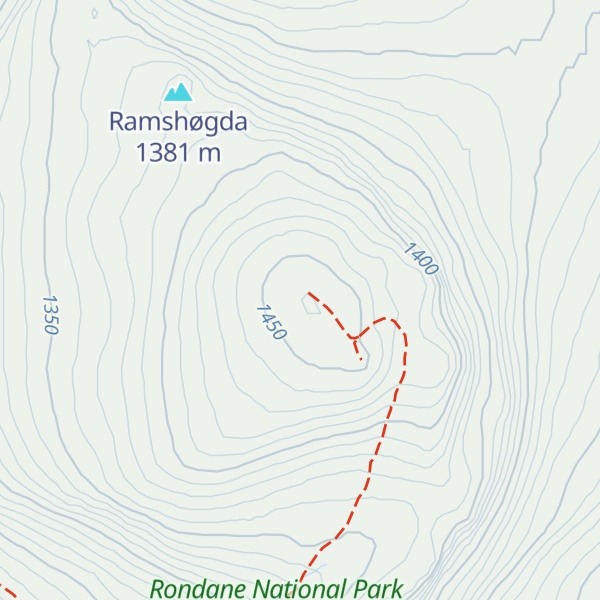 Map of Store Ramshøgda