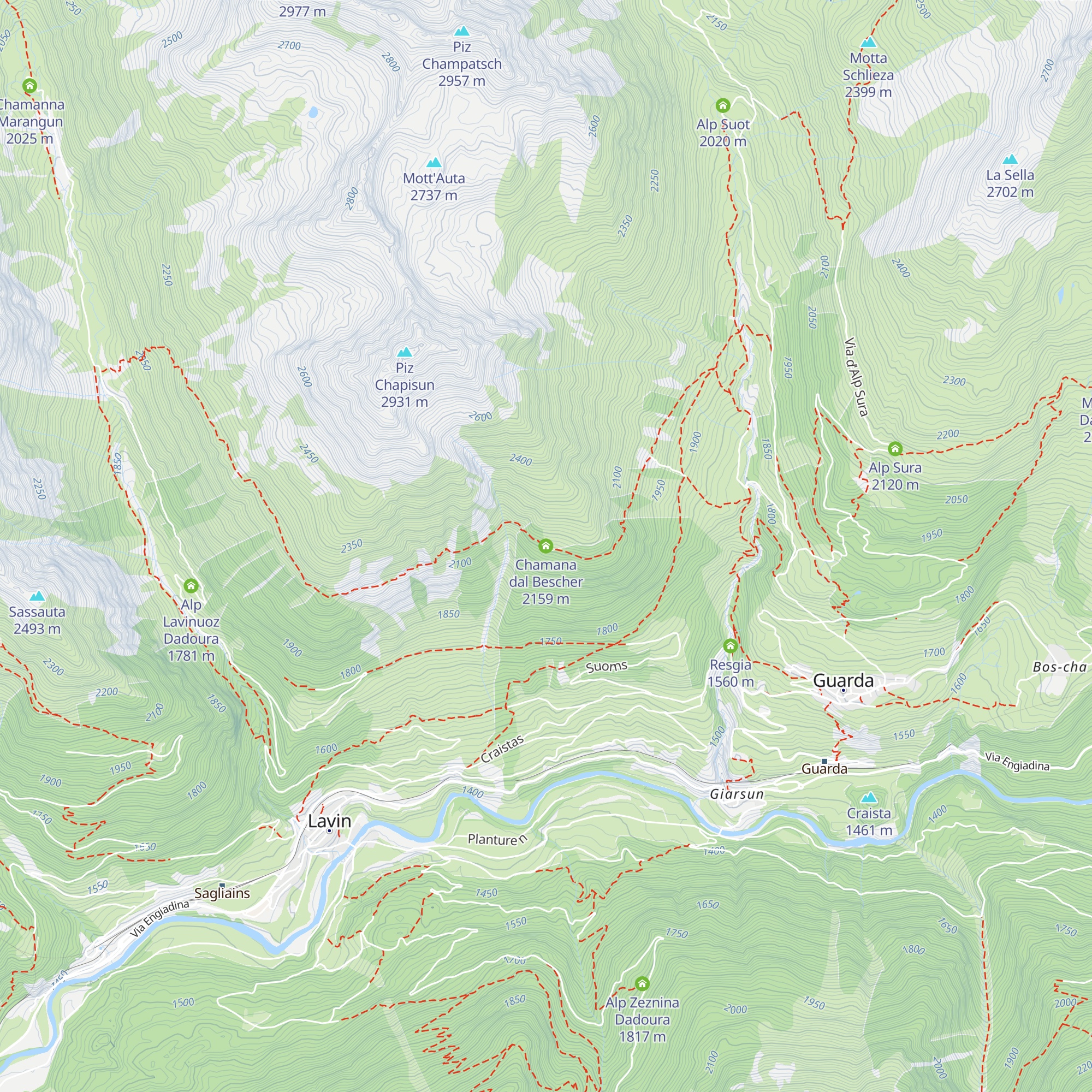Chamana dal Bescher map