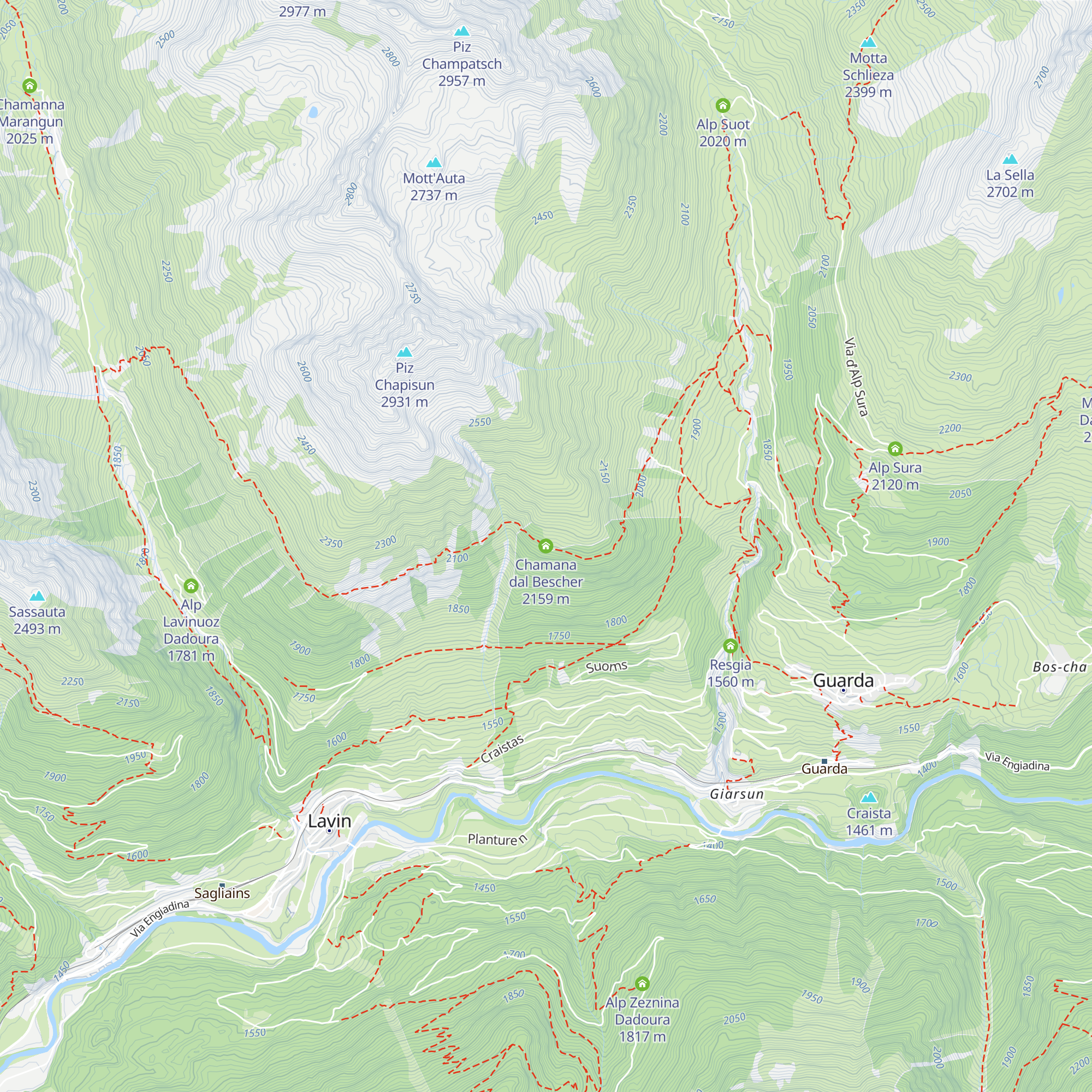 Chamana dal Bescher map