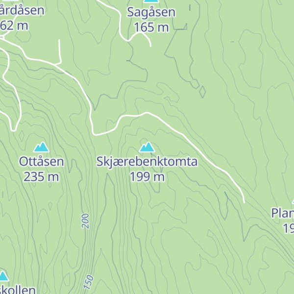 Map of Skjærebenktomta