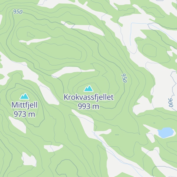 Map of Krokvassfjellet