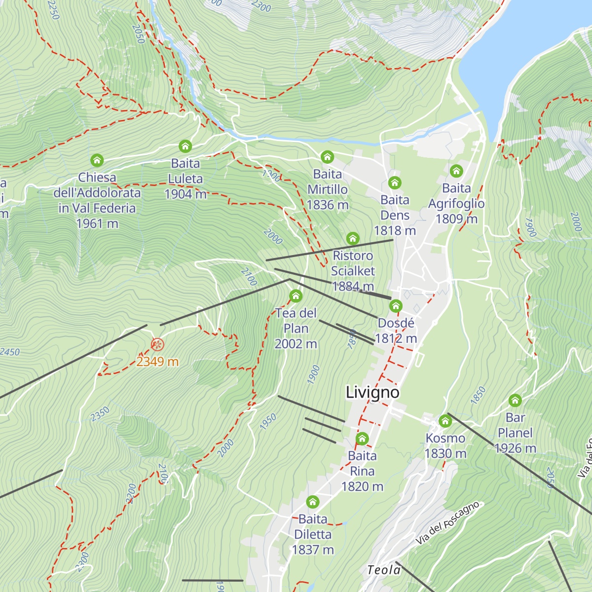 Tea del Plan map
