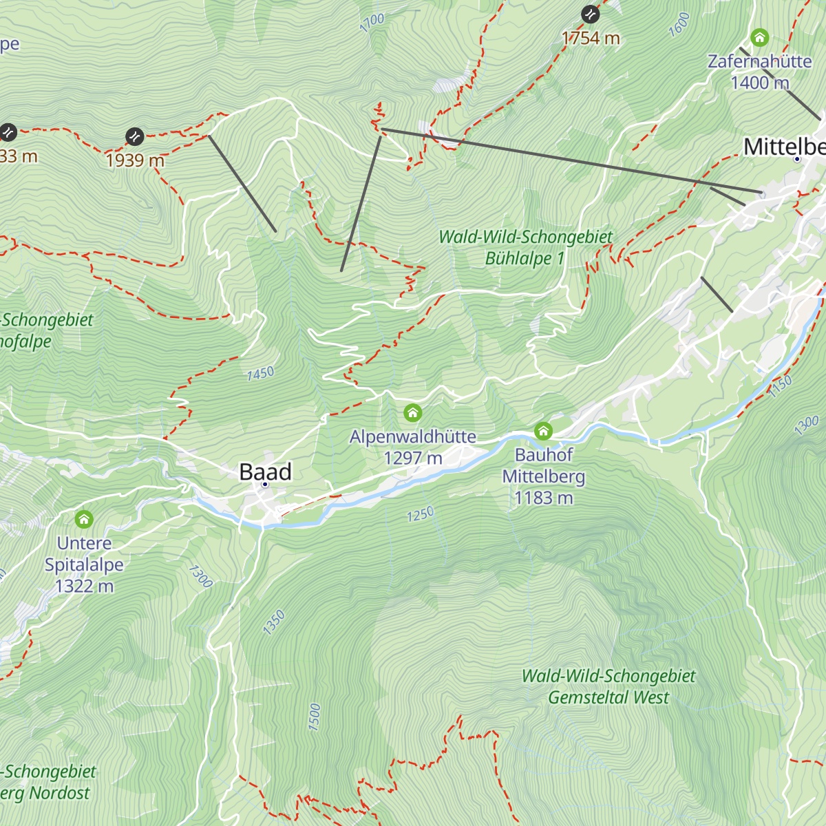 Alpenwaldhütte map